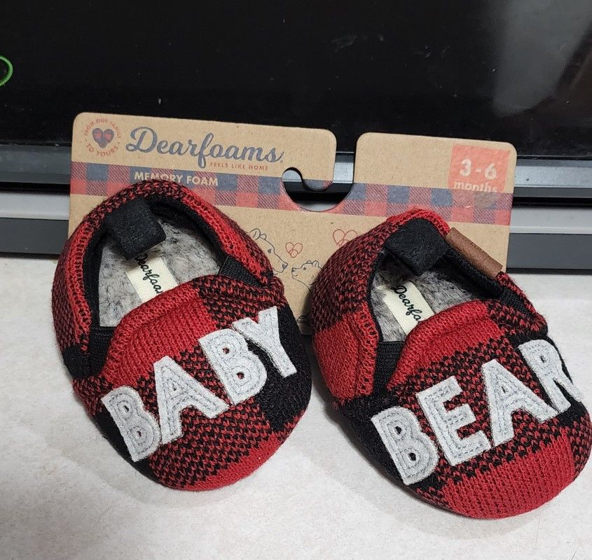 CHILDS UNISEX DEARFORM BABY BEAR 3 TO 6 MONTHS SLIPPERS