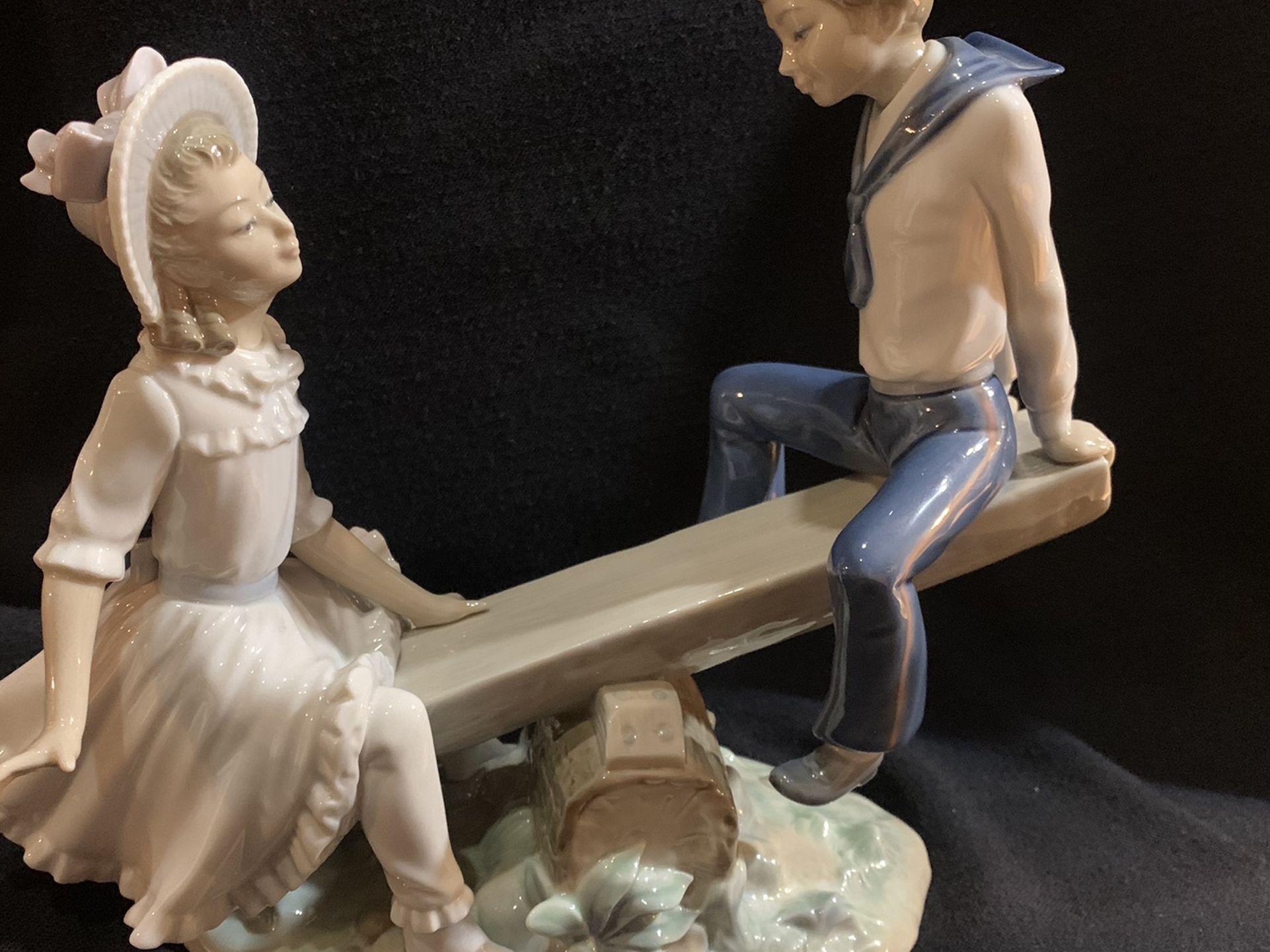 Lladro See-Saw, Glazed Finish, Approx 10” Wide, Negotiable