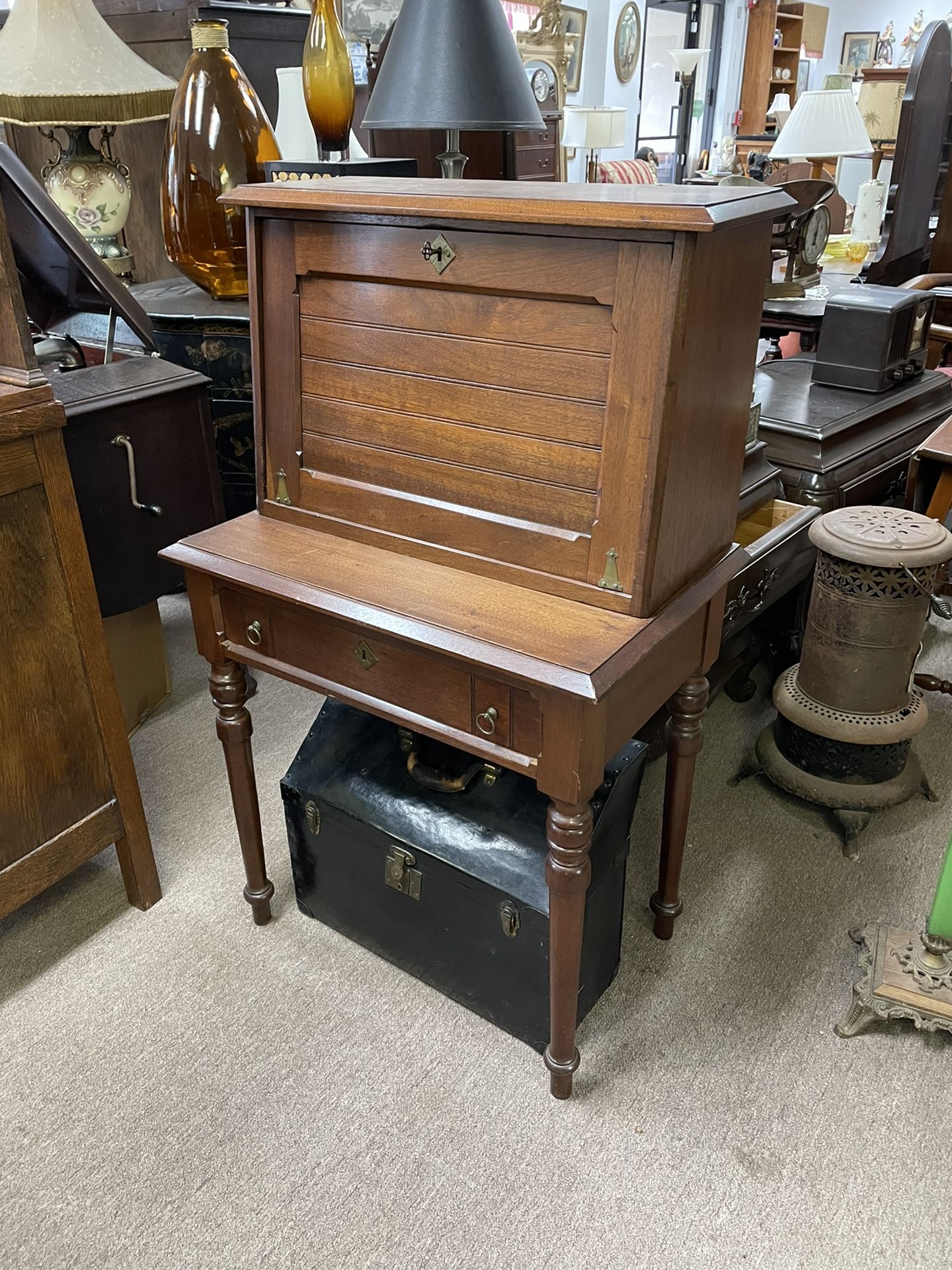 Antique Wooden hideaway desk, mid 1800's