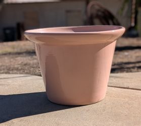 Vintage US Pottery - Peach Glazed - Plant Pot