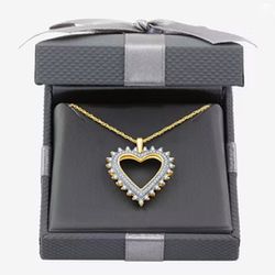 Women's 14K Yellow Gold Heart Pendant Necklace