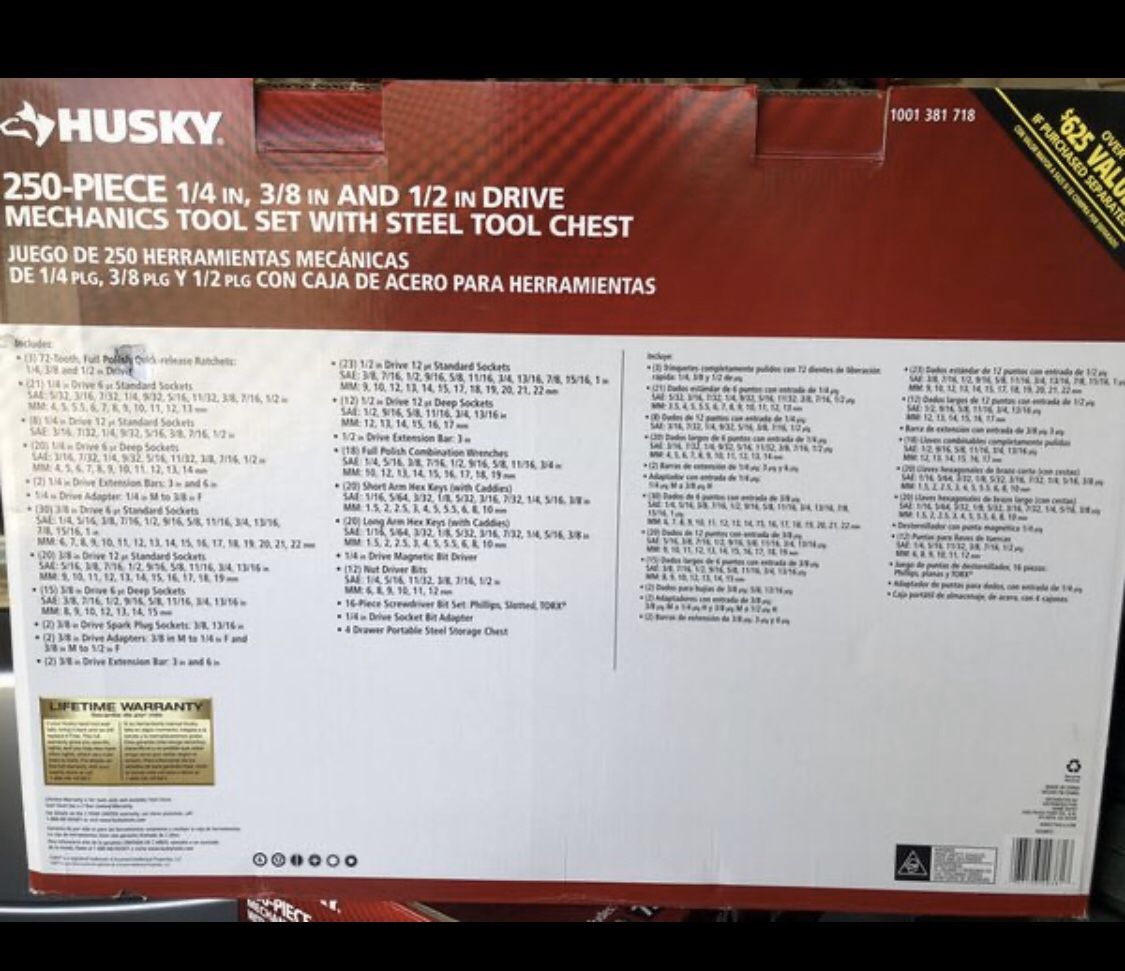 Husky tool set and chest with lifetime warranty for Sale in Riverside, CA OfferUp