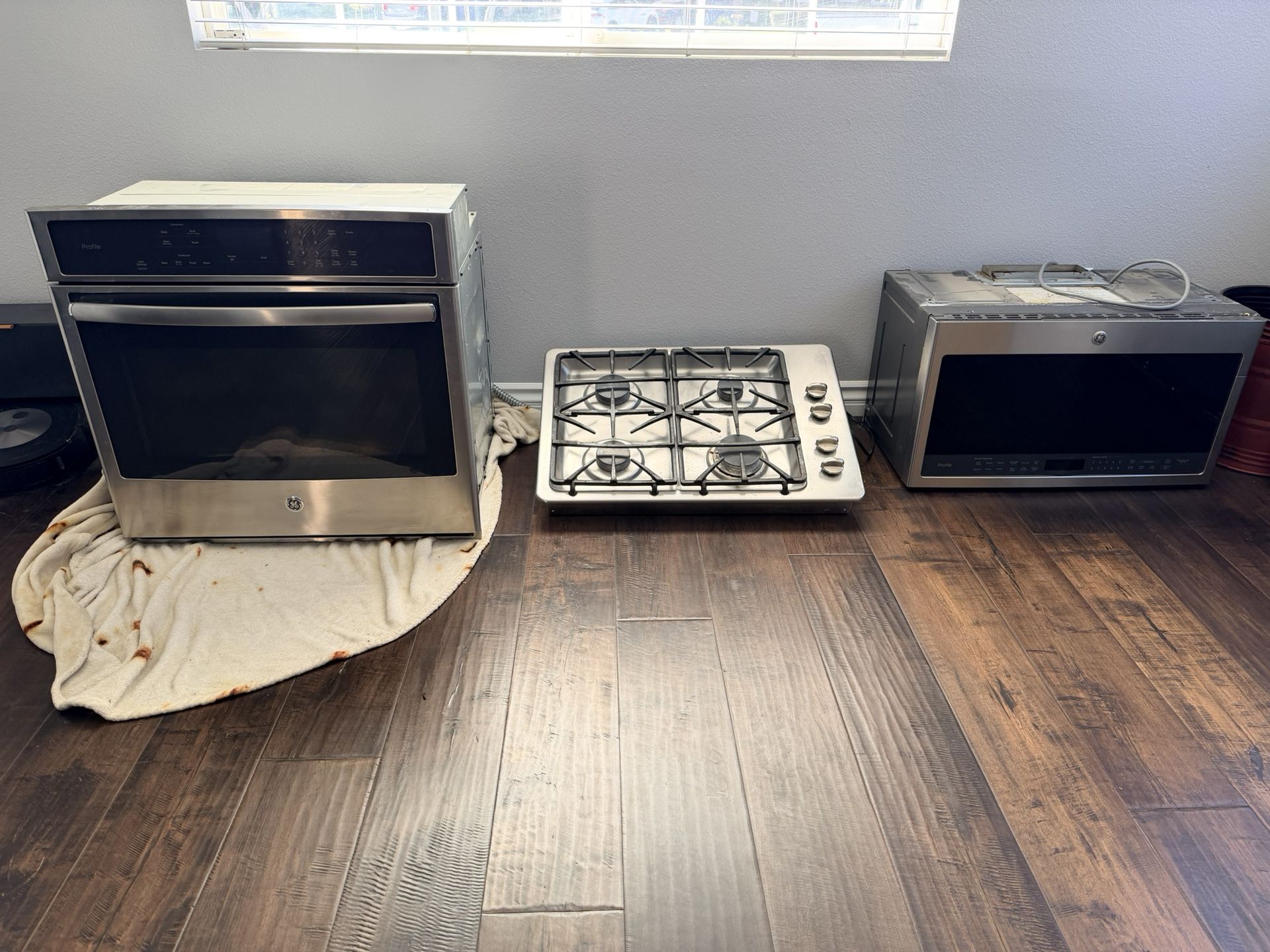 GE Profile Wall Oven, Cooktop, And Microwave
