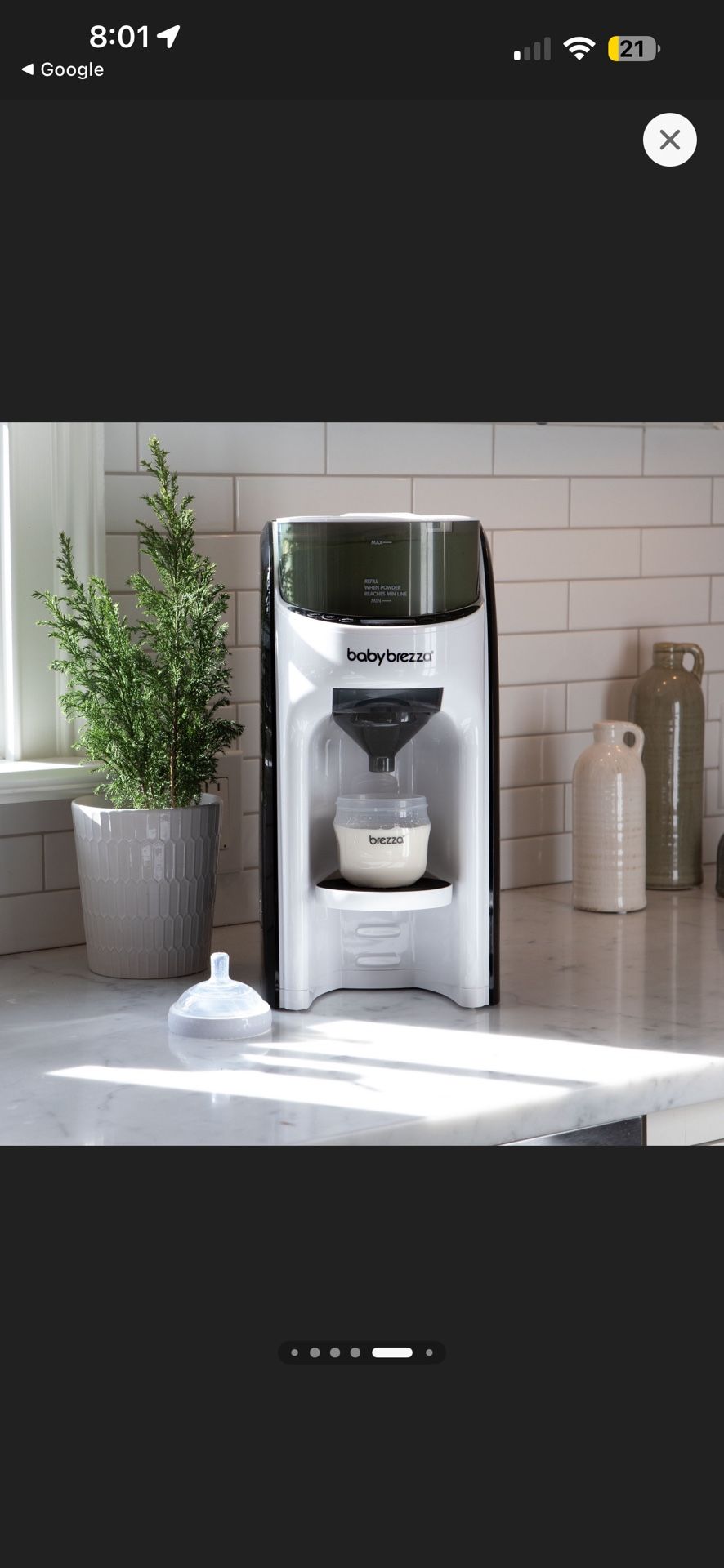 Baby Brezza Formula Pro Advanced Formula Dispenser White