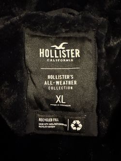 hollister all weather faux fur lined jacket