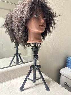 8 Inch Natural Hair Maniquin Head