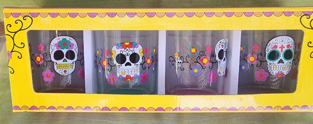 Sugar skull glasses