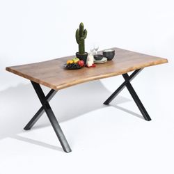 Homy Casa DOUCOURE SMALL 63" Dining Table for Home and Outdoor Use