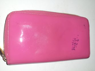 Used Tory Burch Black Patent Leather Zip Continental Wallet Logo h22b &KAv