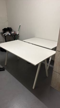 Two White IKEA Tables