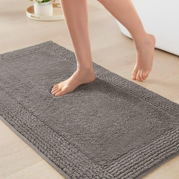 Madison Park Splendor Reversible 100% Cotton Tufted Bathroom Rug-3000 GSM Hotel Quality Luxurious Plush Medium Pile Bath Mat, Absorbent, Quick Dry, S