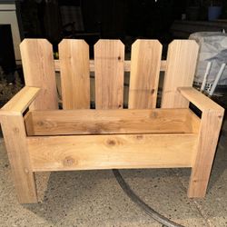 Cedar Park Bench Flower Pots 
