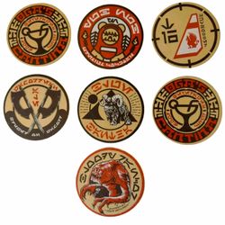 Star Wars Oga's Cantina Coasters (Set of 7) - Galaxy's Edge - Theme Park Exclusive - Excellent