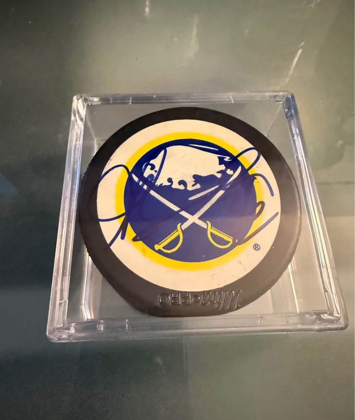 Buffalo Sabres Matthew Barnaby Signed Hockey Puck