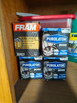 New Oil Filters - FRAM Ultra Synthetic XG9837 & Purolator Boss PBL14461