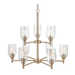 Millennium Lighting Arlett 9 Light 30" Wide Chandelier with Clear Glass Shades