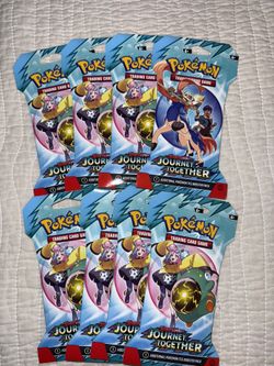 Pokemon Journey Together Sleeved Booster Pack Lot of 8 Bellibolt Scarlet Violet