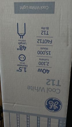 6 - 48” fluorescent light tubes