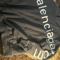 Black New Balenciaga Hoodie 