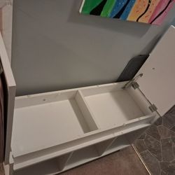 3 Shoe Shelf With Storage And Bench On Top