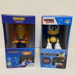 🎁SONIC & Crash Bandicoot 4 -Phone & Gaming Controller Holder lot of 2 NEW! 