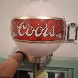 Vintage Coors Light Globe Lamp/ Wall Sconce