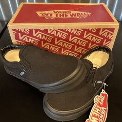 Brand New Toddler 11k Classic Kid Black Slip On Vans A