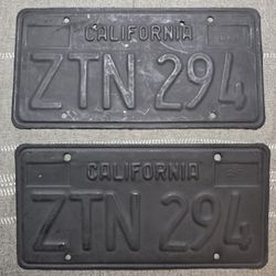 1963 CALIFORNIA PLATES