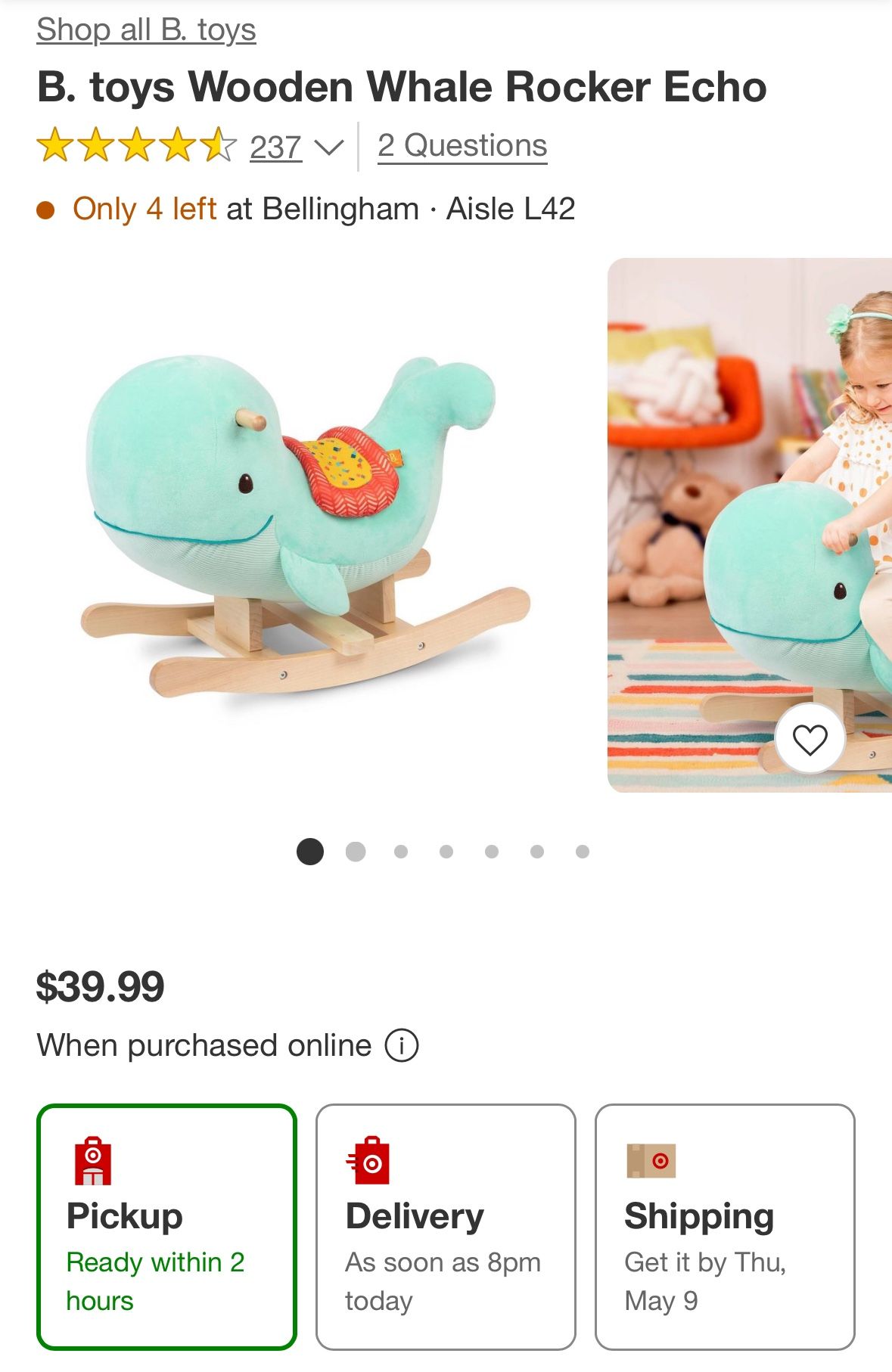 Whale Ride On Rocker