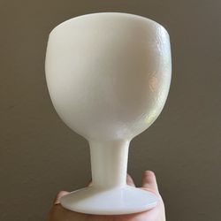 Milk Glass Vintage Goblet Vase/planter