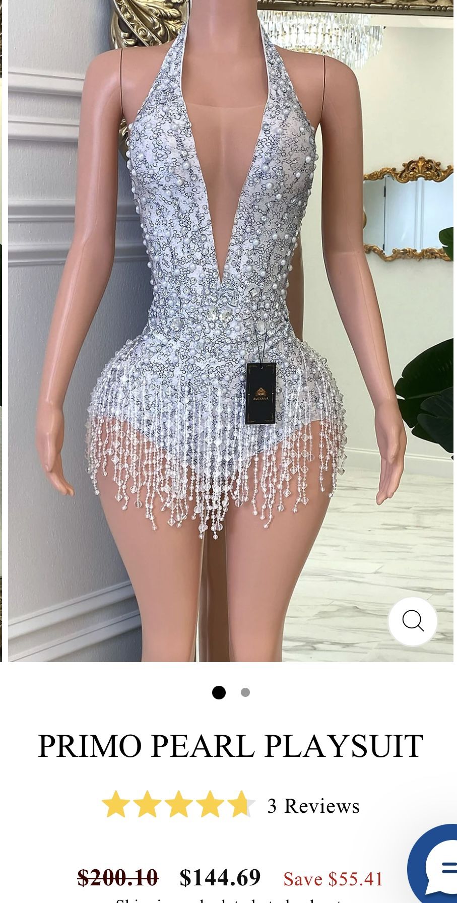 Rhinestone/Pearl Romper