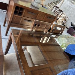 modern dining table and buffet 