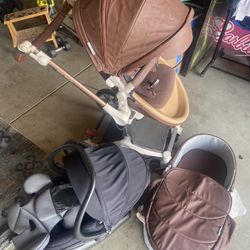 hot mom stroller with bassinet , maxi cosi infant car sit and 