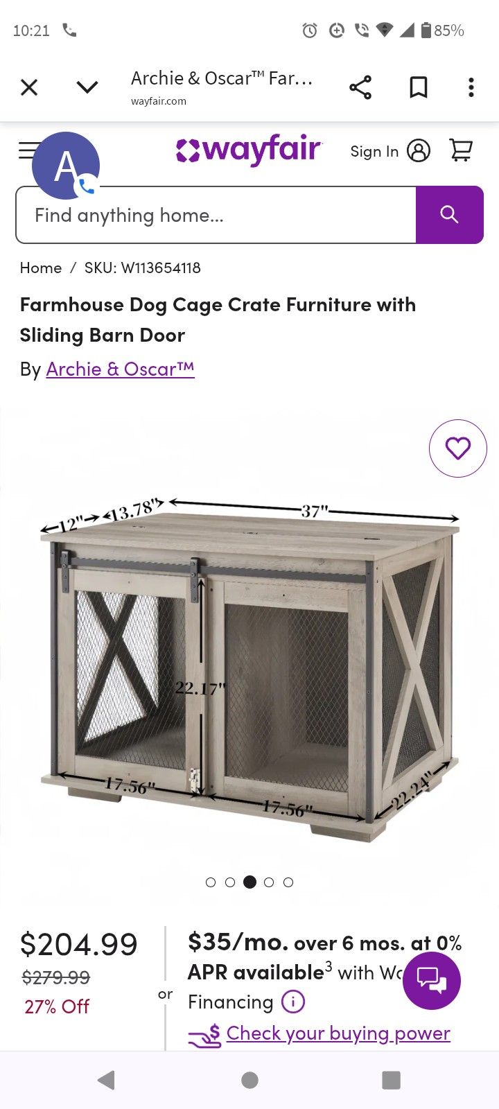 Gray Farmhouse Dog Kennel