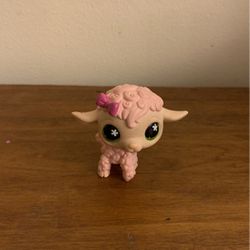 Lps Pink Sheep With Bow 