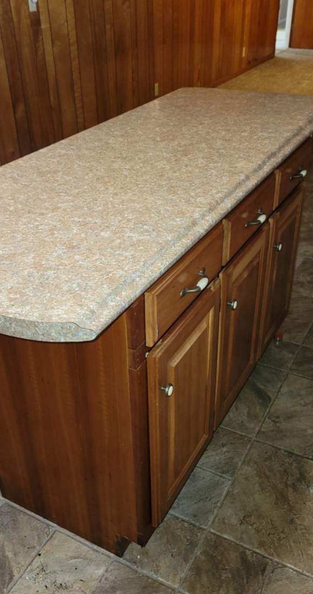 65” Solid Cherry Kitchen Island