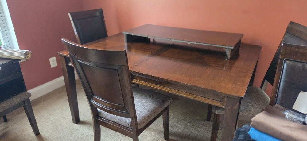 Large Desk/Dining Table With 6 Chairs