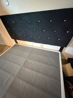 Queen bed frame and box spring