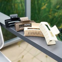 8 Pcs Matte Rectangle Hair Claw Clips For Women