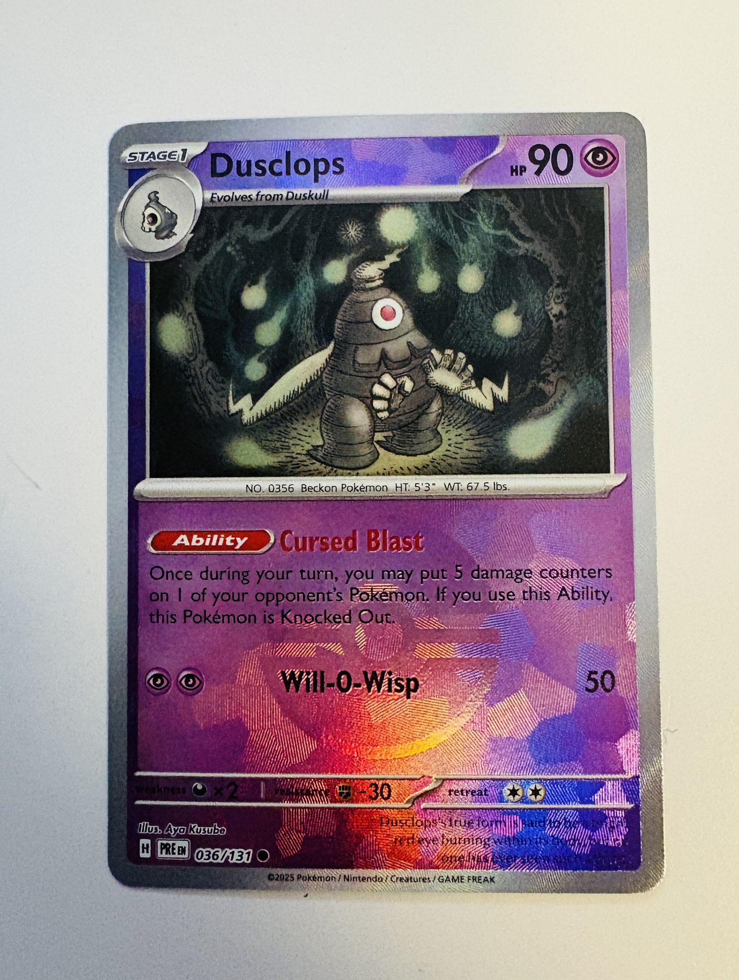 Dusclops Pokeball #36 (2025) Pokemon