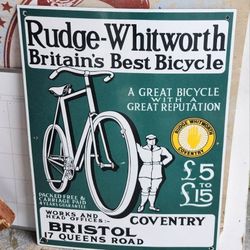 Vintage Metal Sign, Enamel Over Metal, Excellent Condition 