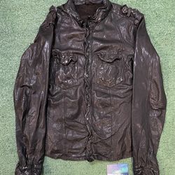 All Saints McKay leather shirt