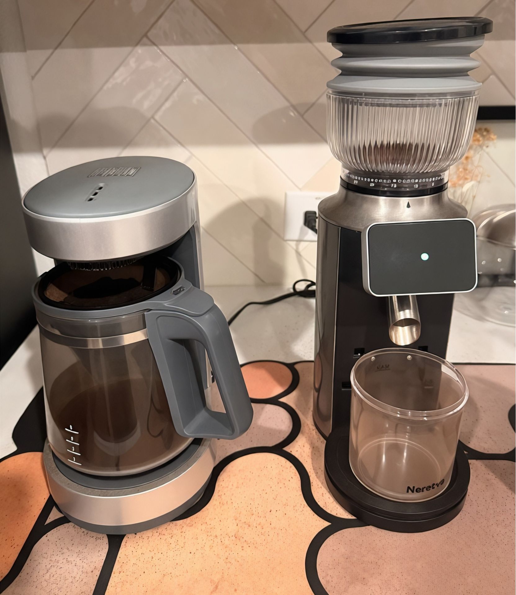 Coffee maker and grinder