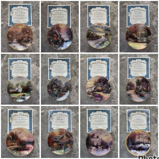 Thomas Kinkade Simpler Times Collection 5.75" Plate COA Bradford Exchange 