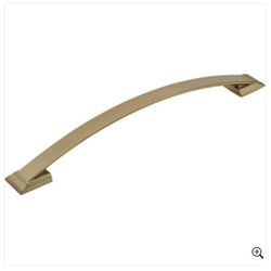 Candler 12 Inch Center to Center Transitional Appliance Pull, Golden Champagne