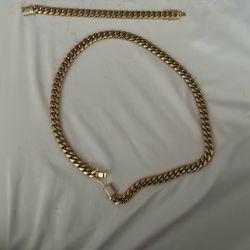 Gold Filed Chain And Bracelet