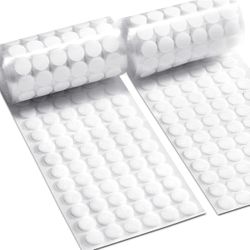 1000 Self-Adhesive Hook & Loop Dots for Crafts, School, Home & Office, White