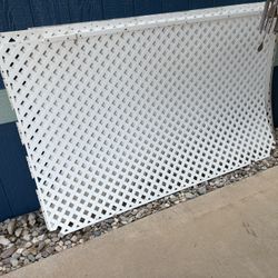 4-ft x 8-ft White Vinyl Traditional Lattice