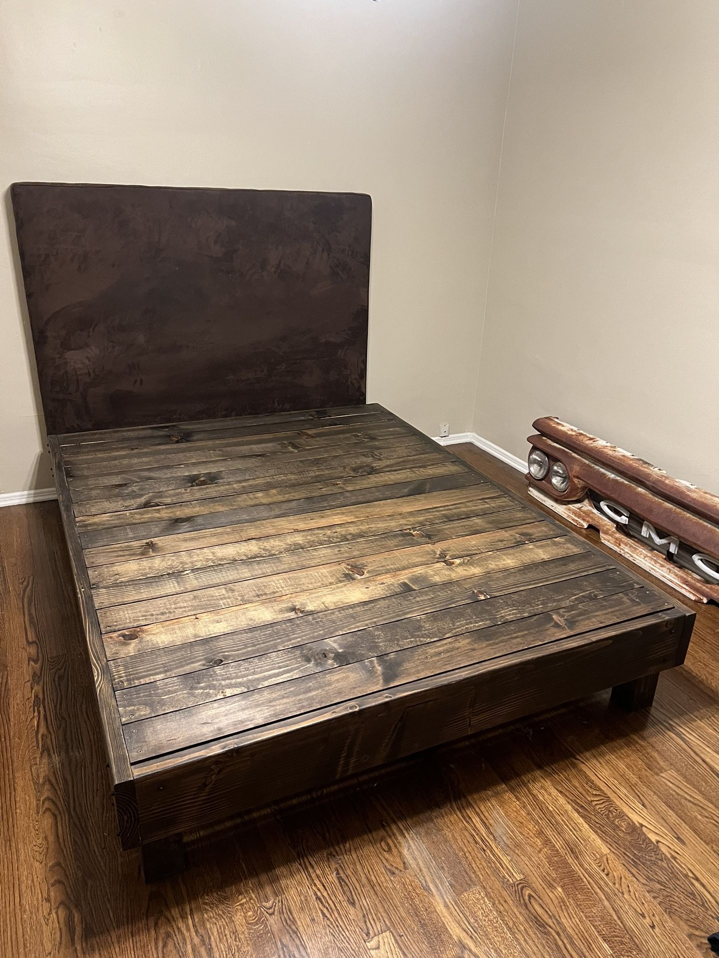 Custom Built Rustic Reclaimed Wood Bed Frame Queen