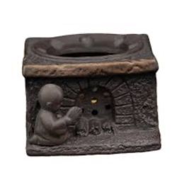 Tea Warmer Pottery Tea Set Japanese Style Retro Kettle Heating Candle Stand Insulation Base Teapot Stand For Home And Cafe Kitchen Warme